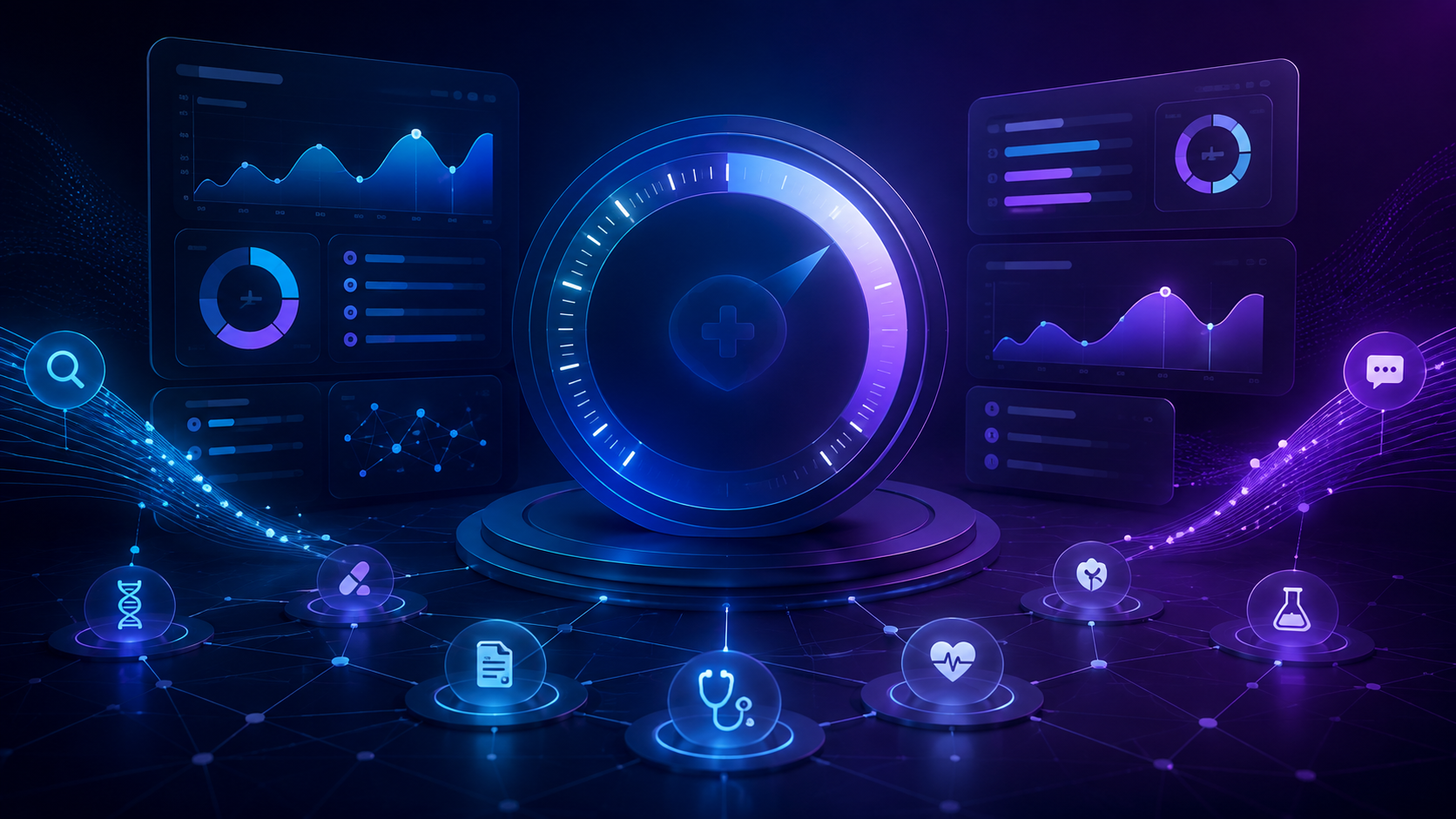 AI visibility score dashboard for healthcare brands and medical practices